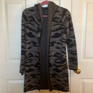 Rachel, Zoe, hooded cardigan, extra small, camo print